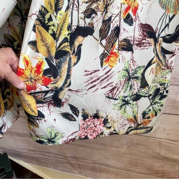 TROPICAL PRINT‎ WIDE LEG PANTS - Picture 5 of 6